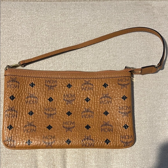 MCM Visetos Original Leather Pouch